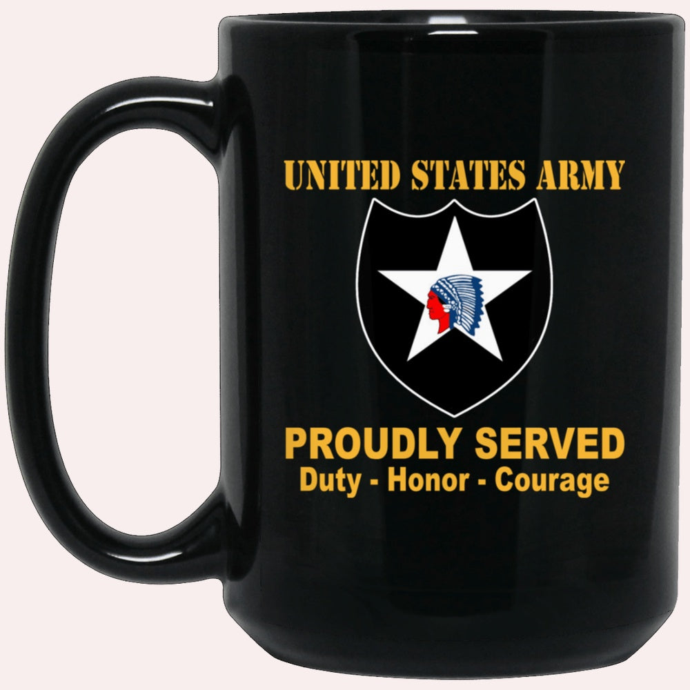 Us Army Mug, Veterans Mug, US Army 2nd Infantry Division Black Mug, Us Army Coffee Mug, Military Coffee Mugs