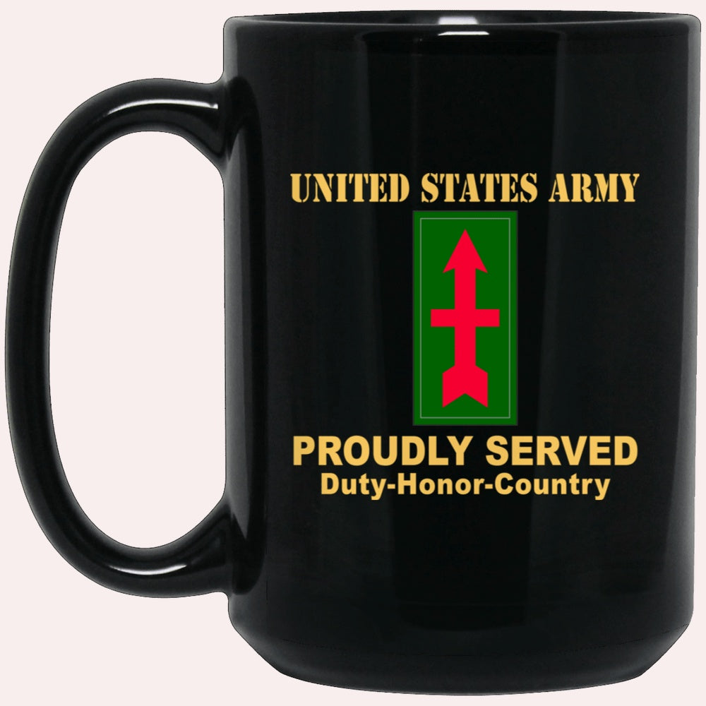 Us Army Mug, Veterans Mug, US Army 32ND INFANTRY BRIGADE COMBAT TEAM CSIB  Black Mug, Us Army Coffee Mug, Military Coffee Mugs