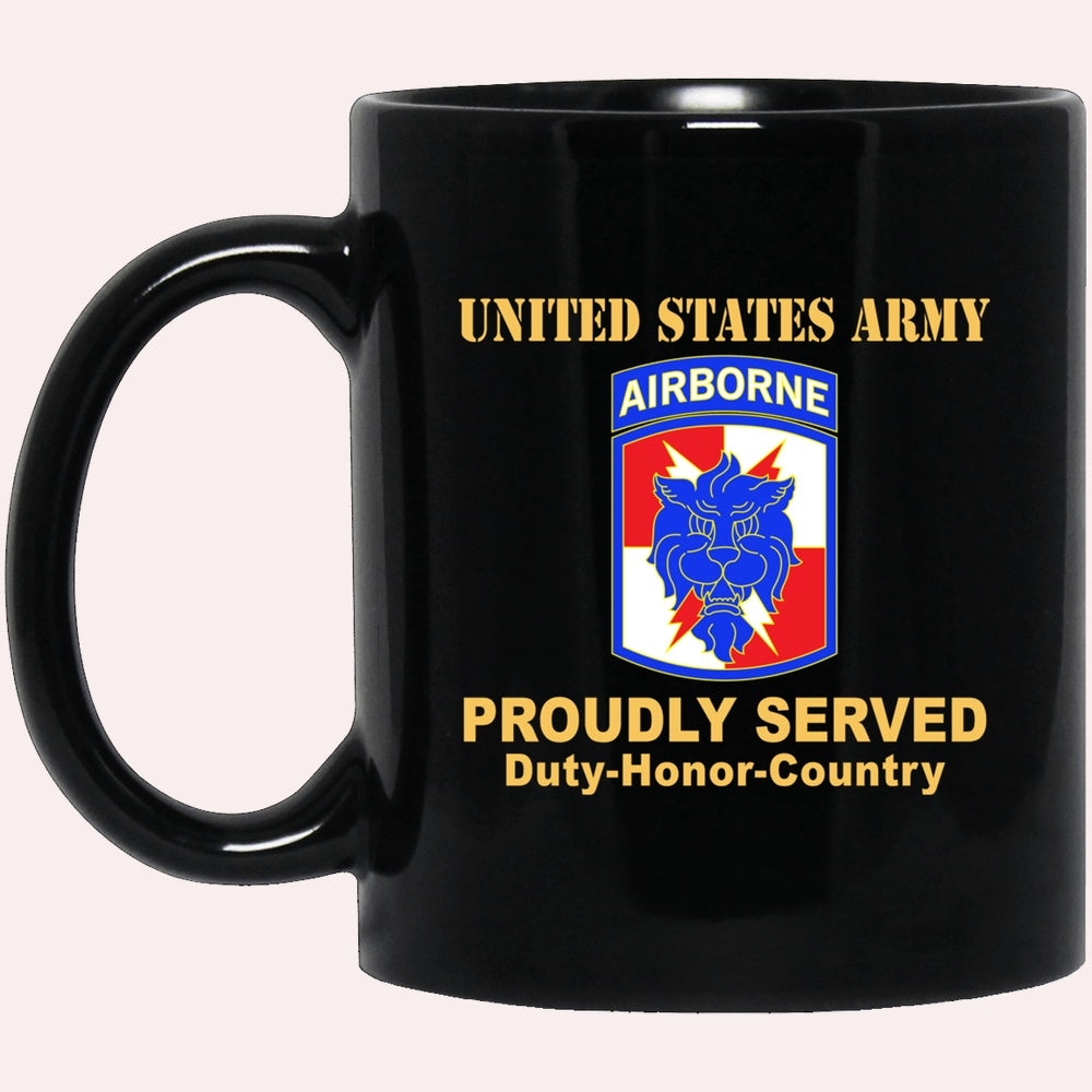 Us Army Mug, Veterans Mug, US Army 35TH SIGNAL BRIGADE W AIRBORNE TAB Black Mug, Us Army Coffee Mug, Military Coffee Mugs