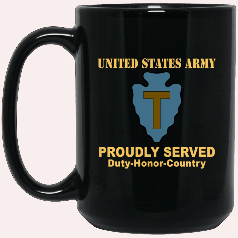Us Army Mug, Veterans Mug, US Army 36TH INFANTRY DIVISION  Black Mug, Us Army Coffee Mug, Military Coffee Mugs