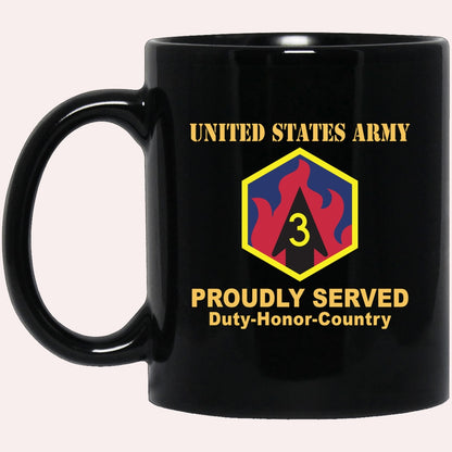 Us Army Mug, Veterans Mug, US Army 3RD CHEMICAL BRIGADE Black Mug, Us Army Coffee Mug, Military Coffee Mugs