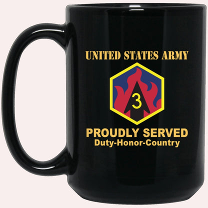 Us Army Mug, Veterans Mug, US Army 3RD CHEMICAL BRIGADE Black Mug, Us Army Coffee Mug, Military Coffee Mugs
