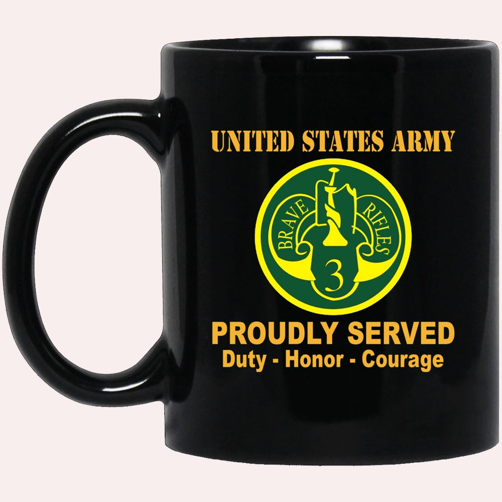 Us Army Mug, Veterans Mug, US Army 3rd Armored Cavalry Black Mug, Us Army Coffee Mug, Military Coffee Mugs