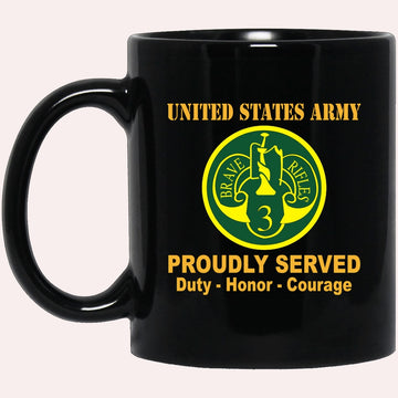Us Army Mug, Veterans Mug, US Army 3rd Armored Cavalry Black Mug, Us Army Coffee Mug, Military Coffee Mugs