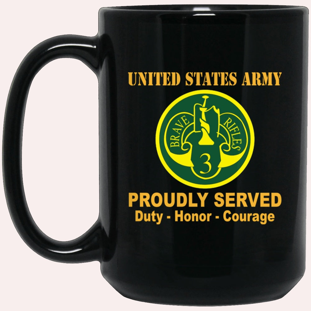 Us Army Mug, Veterans Mug, US Army 3rd Armored Cavalry Black Mug, Us Army Coffee Mug, Military Coffee Mugs