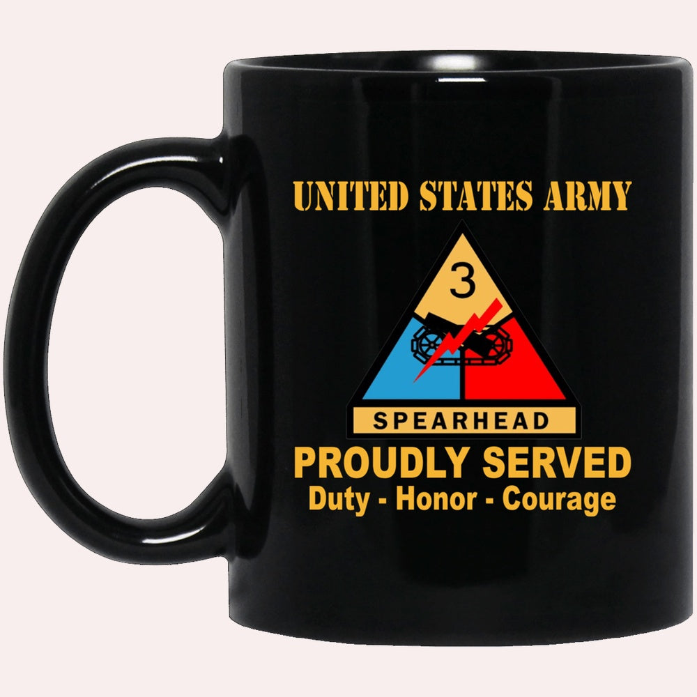 Us Army Mug, Veterans Mug, US Army 3rd Armored Division Black Mug, Us Army Coffee Mug, Military Coffee Mugs