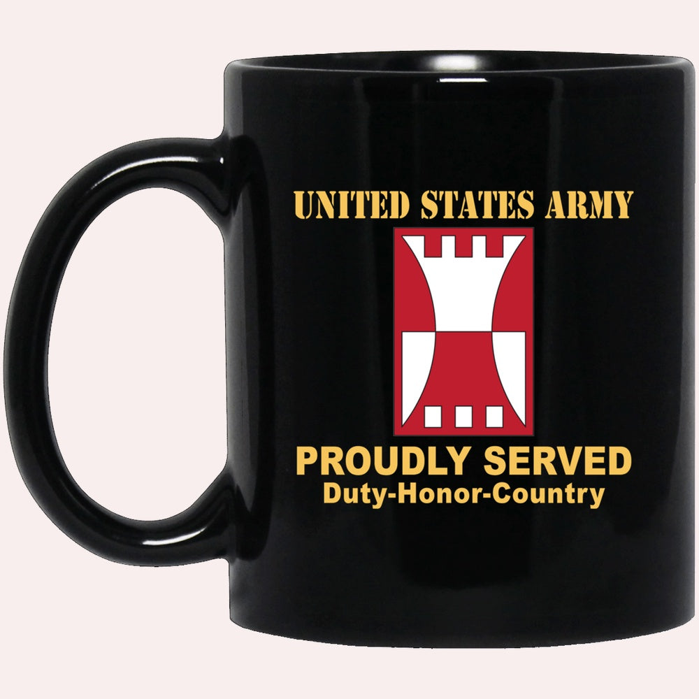 Us Army Mug, Veterans Mug, US Army 416 ENGINEER COMMAND Black Mug, Us Army Coffee Mug, Military Coffee Mugs