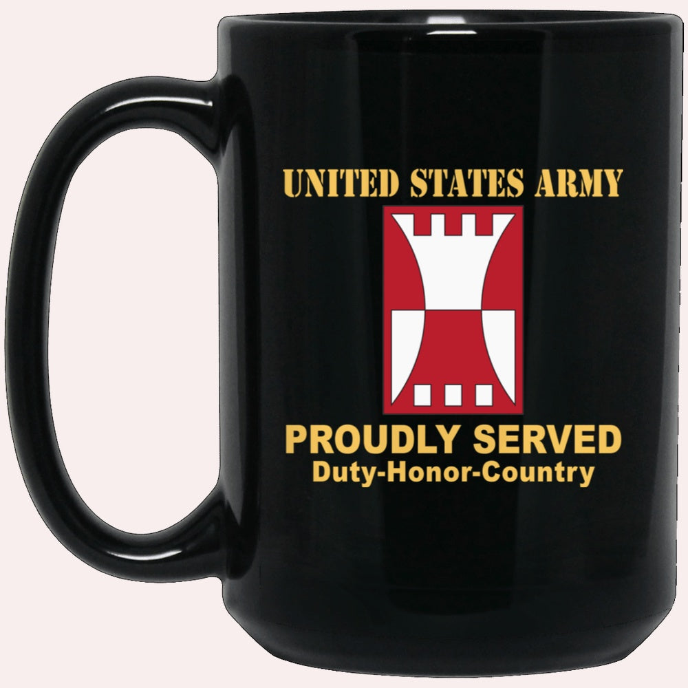 Us Army Mug, Veterans Mug, US Army 416 ENGINEER COMMAND Black Mug, Us Army Coffee Mug, Military Coffee Mugs