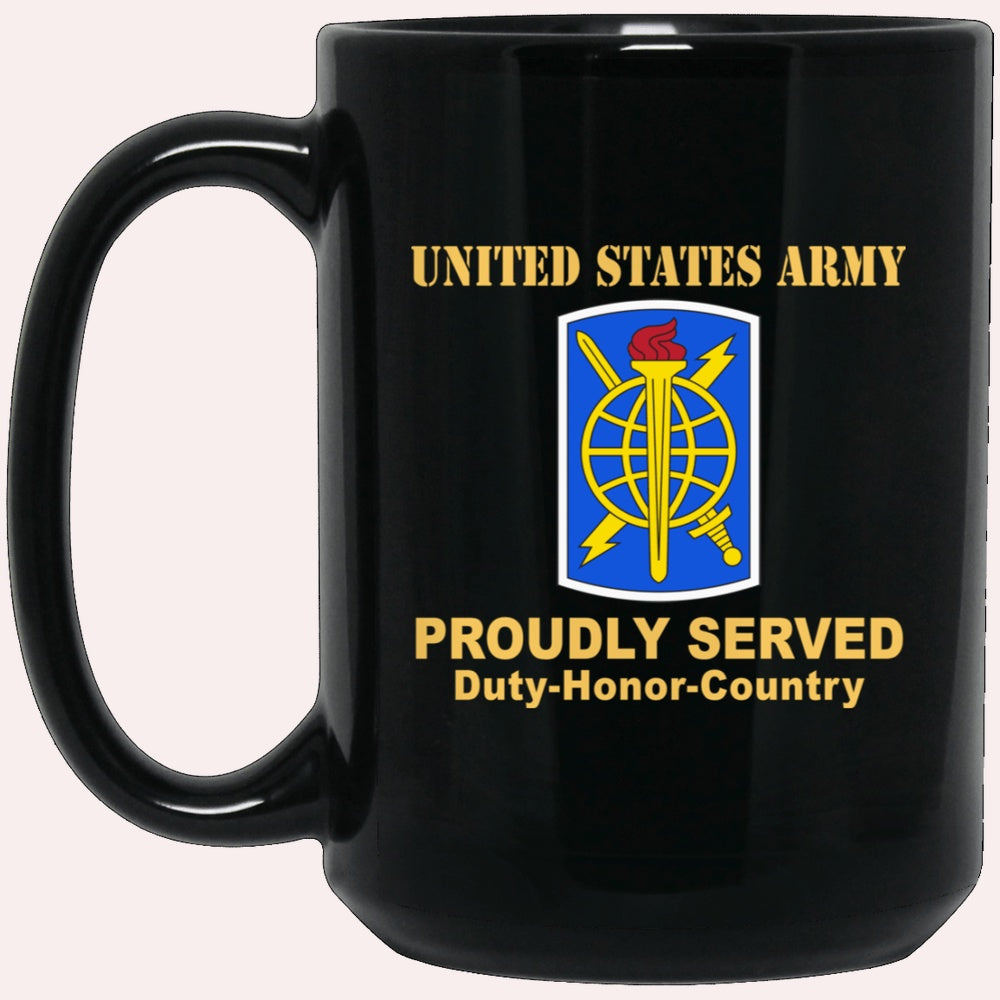 Us Army Mug, Veterans Mug, US Army 500TH MILITARY INTELLIGENCE BRIGADE Black Mug, Us Army Coffee Mug, Military Coffee Mugs