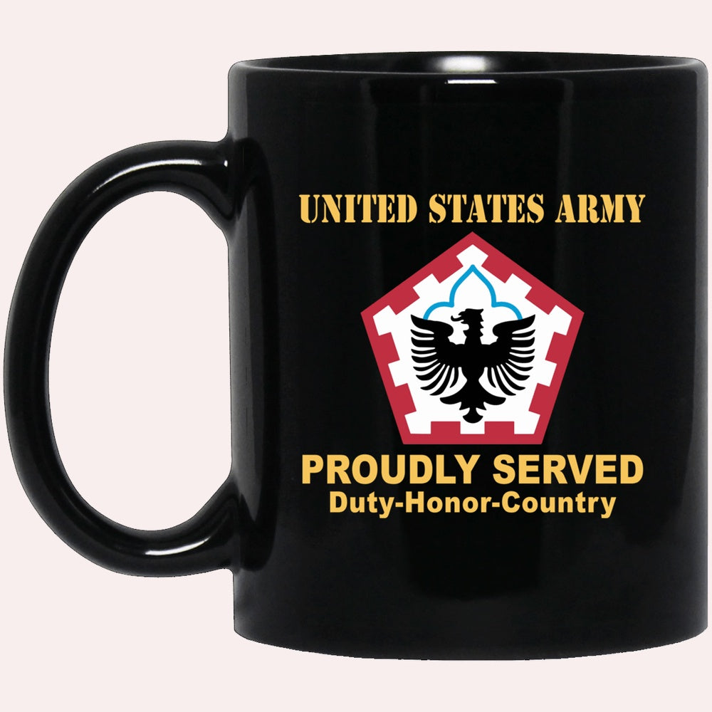 Us Army Mug, Veterans Mug, US Army 555TH ENGINEER BRIGADE Black Mug, Us Army Coffee Mug, Military Coffee Mugs