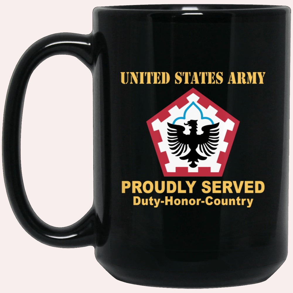 Us Army Mug, Veterans Mug, US Army 555TH ENGINEER BRIGADE Black Mug, Us Army Coffee Mug, Military Coffee Mugs