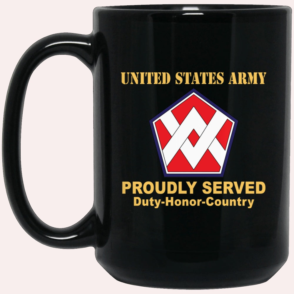 Us Army Mug, Veterans Mug, US Army 55TH SUSTAINMENT BRIGADE CSIB  Black Mug, Us Army Coffee Mug, Military Coffee Mugs