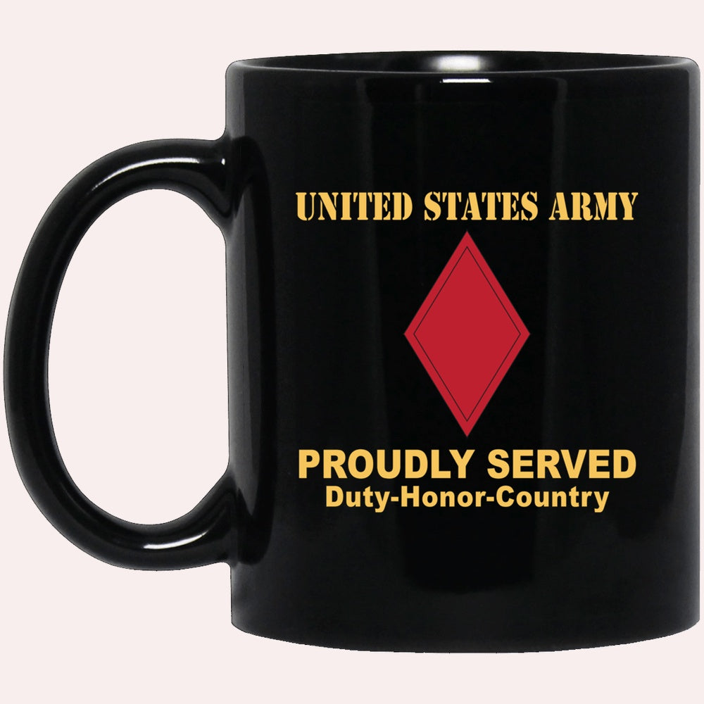 Us Army Mug, Veterans Mug, US Army 5TH INFANTRY DIVISION Black Mug, Us Army Coffee Mug, Military Coffee Mugs