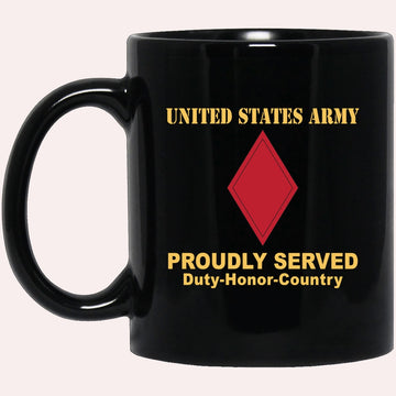 Us Army Mug, Veterans Mug, US Army 5TH INFANTRY DIVISION Black Mug, Us Army Coffee Mug, Military Coffee Mugs