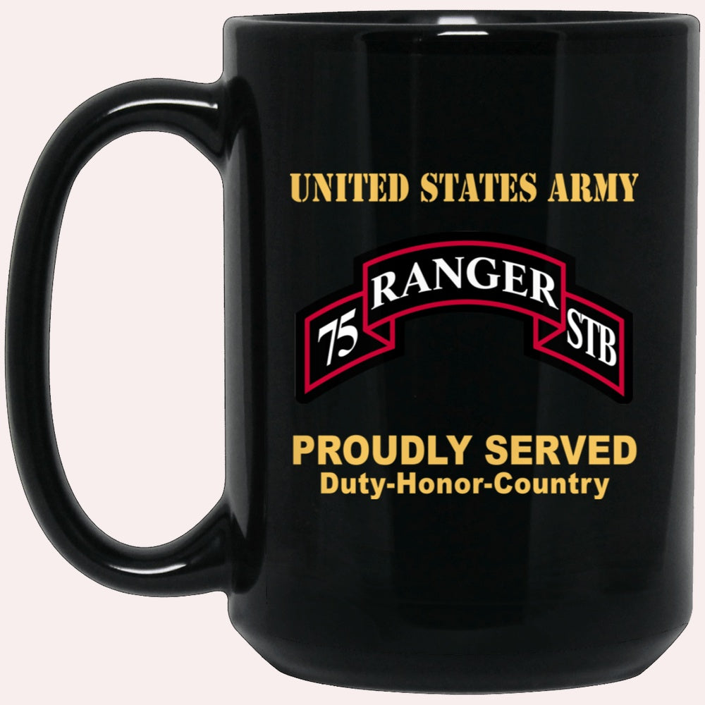 Us Army Mug, Veterans Mug, US Army 75TH RANGER REGIMENT SPECIALITY TROOPS BATTALION  Black Mug, Us Army Coffee Mug, Military Coffee Mugs