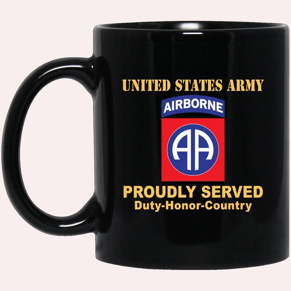 Us Army Mug, Veterans Mug, US Army 82ND AIRBORNE DIVISION  Black Mug, Us Army Coffee Mug, Military Coffee Mugs