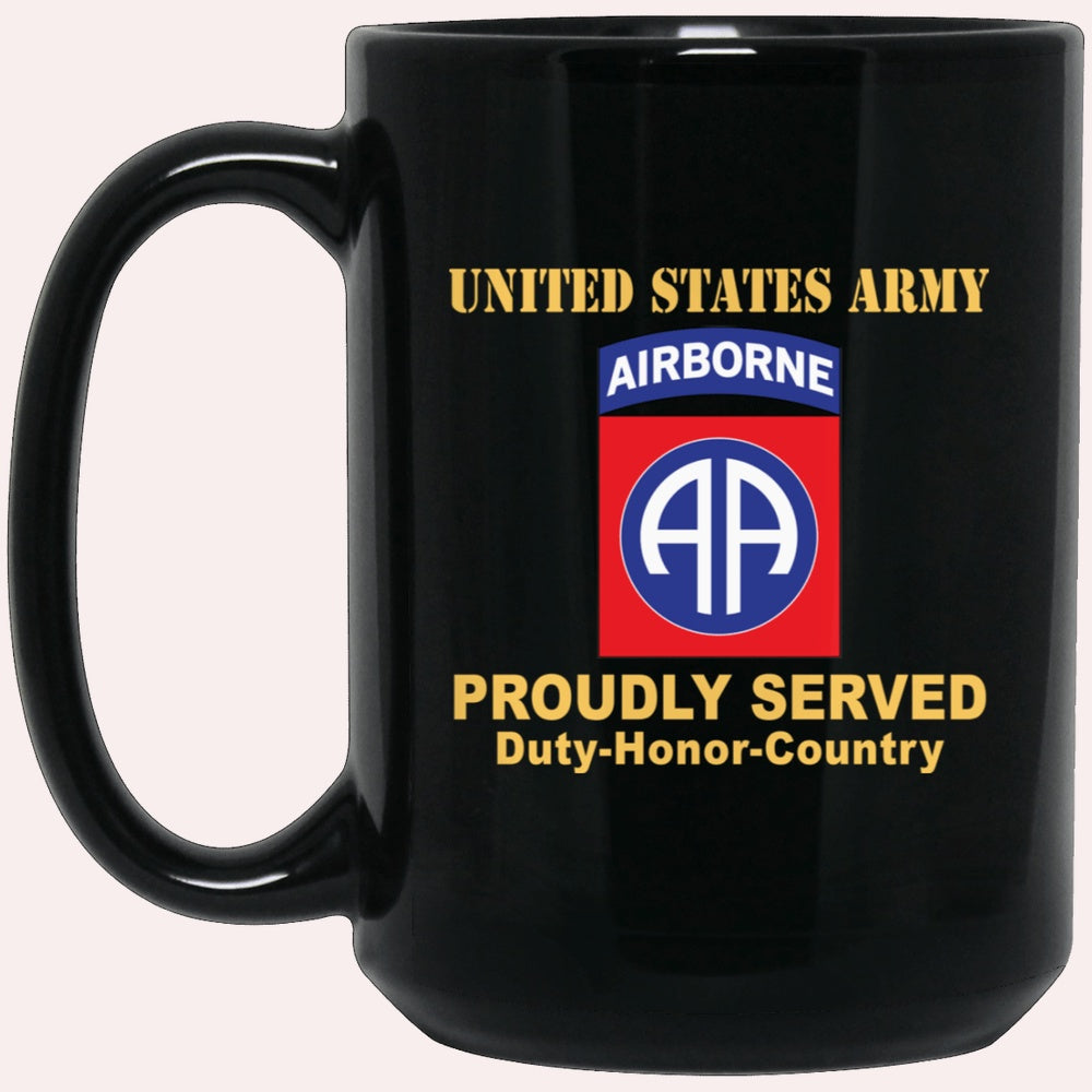 Us Army Mug, Veterans Mug, US Army 82ND AIRBORNE DIVISION  Black Mug, Us Army Coffee Mug, Military Coffee Mugs