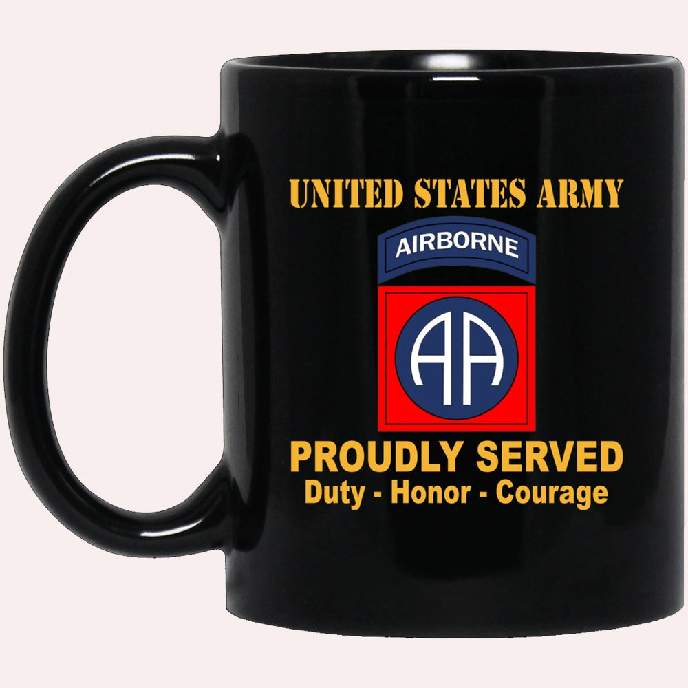 Us Army Mug, Veterans Mug, US Army 82nd Airborne Black Mug, Us Army Coffee Mug, Military Coffee Mugs