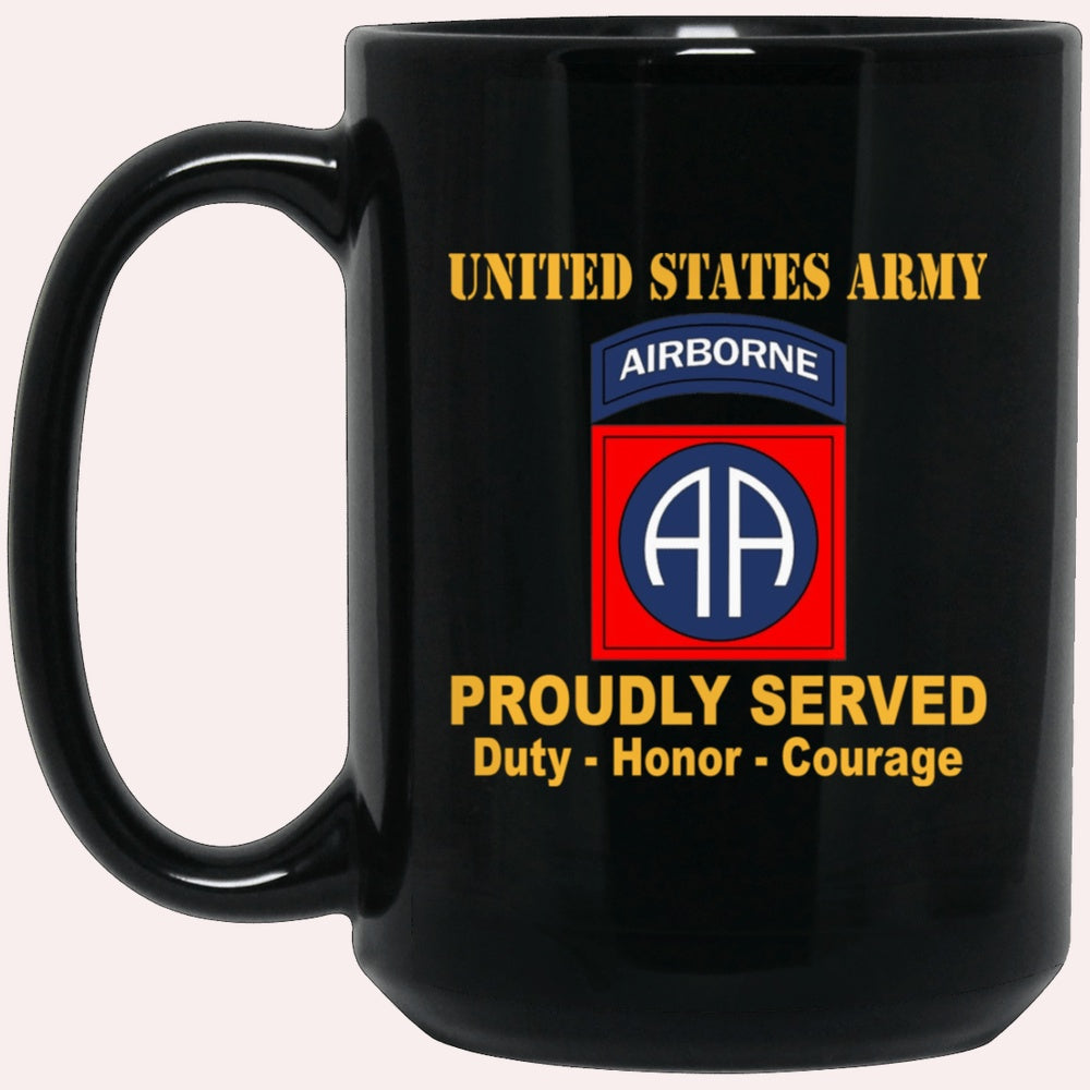 Us Army Mug, Veterans Mug, US Army 82nd Airborne Black Mug, Us Army Coffee Mug, Military Coffee Mugs