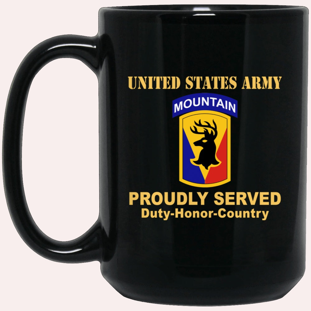 Us Army Mug, Veterans Mug, US Army 86TH INFANTRY BRIGADE COMBAT TEAM  Black Mug, Us Army Coffee Mug, Military Coffee Mugs