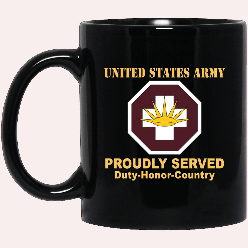 Us Army Mug, Veterans Mug, US Army 8TH MEDICAL BRIGADE Black Mug, Us Army Coffee Mug, Military Coffee Mugs