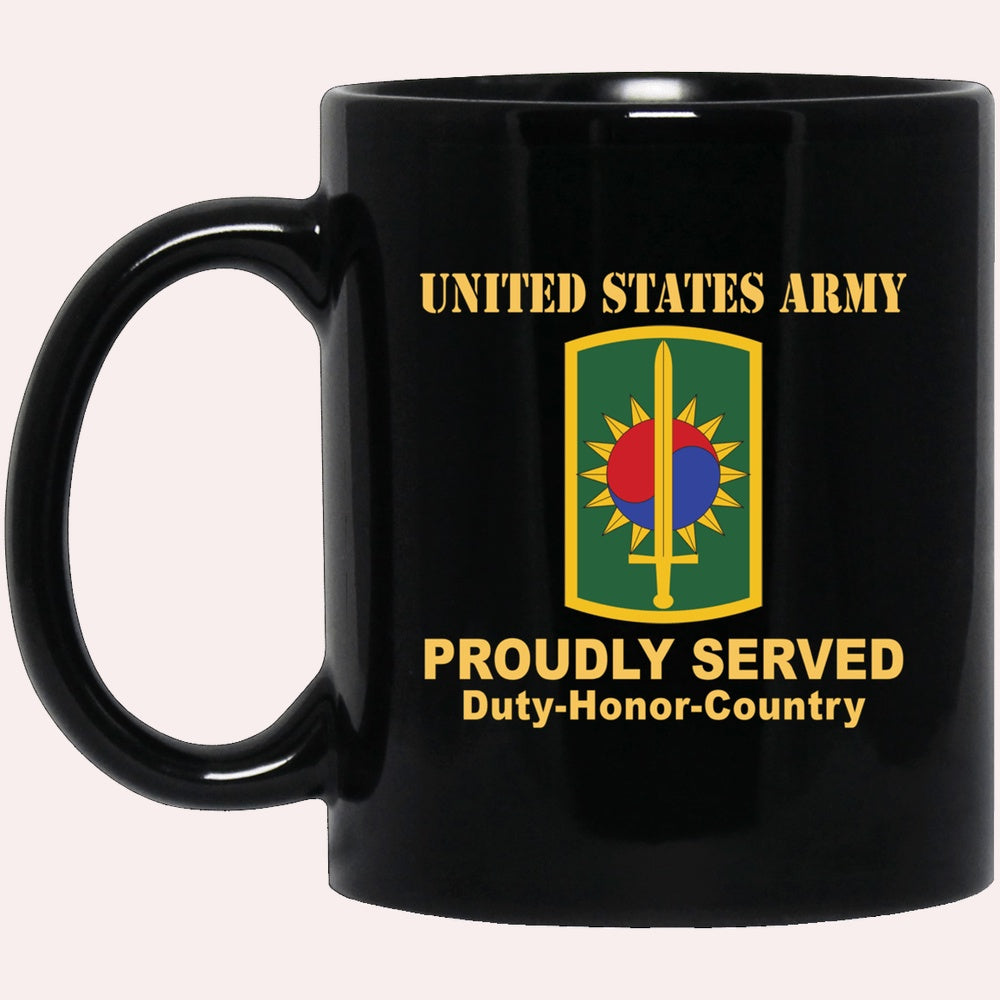 Us Army Mug, Veterans Mug, US Army 8TH MILITARY POLICE BRIGADE Black Mug, Us Army Coffee Mug, Military Coffee Mugs