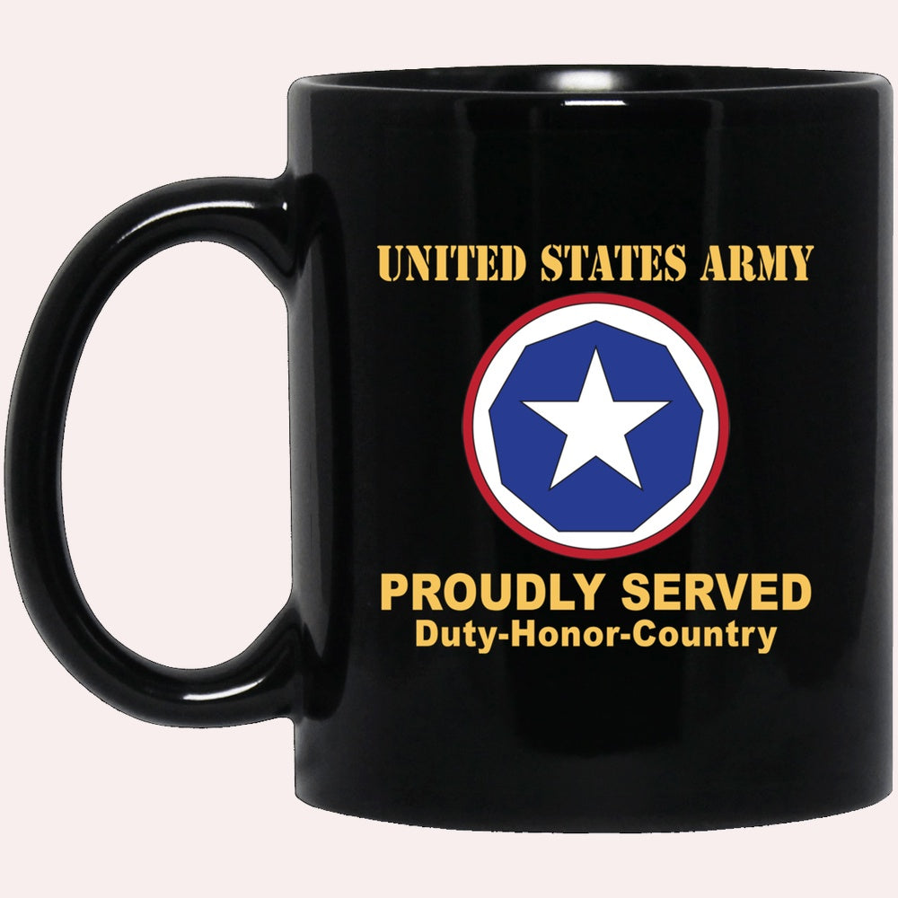 Us Army Mug, Veterans Mug, US Army 9TH SUPPORT COMMAND Black Mug, Us Army Coffee Mug, Military Coffee Mugs