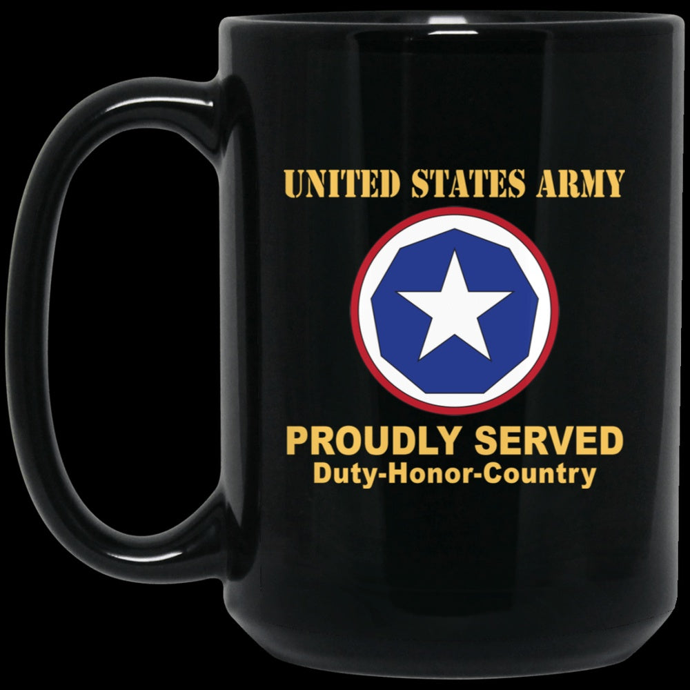 Us Army Mug, Veterans Mug, US Army 9TH SUPPORT COMMAND Black Mug, Us Army Coffee Mug, Military Coffee Mugs