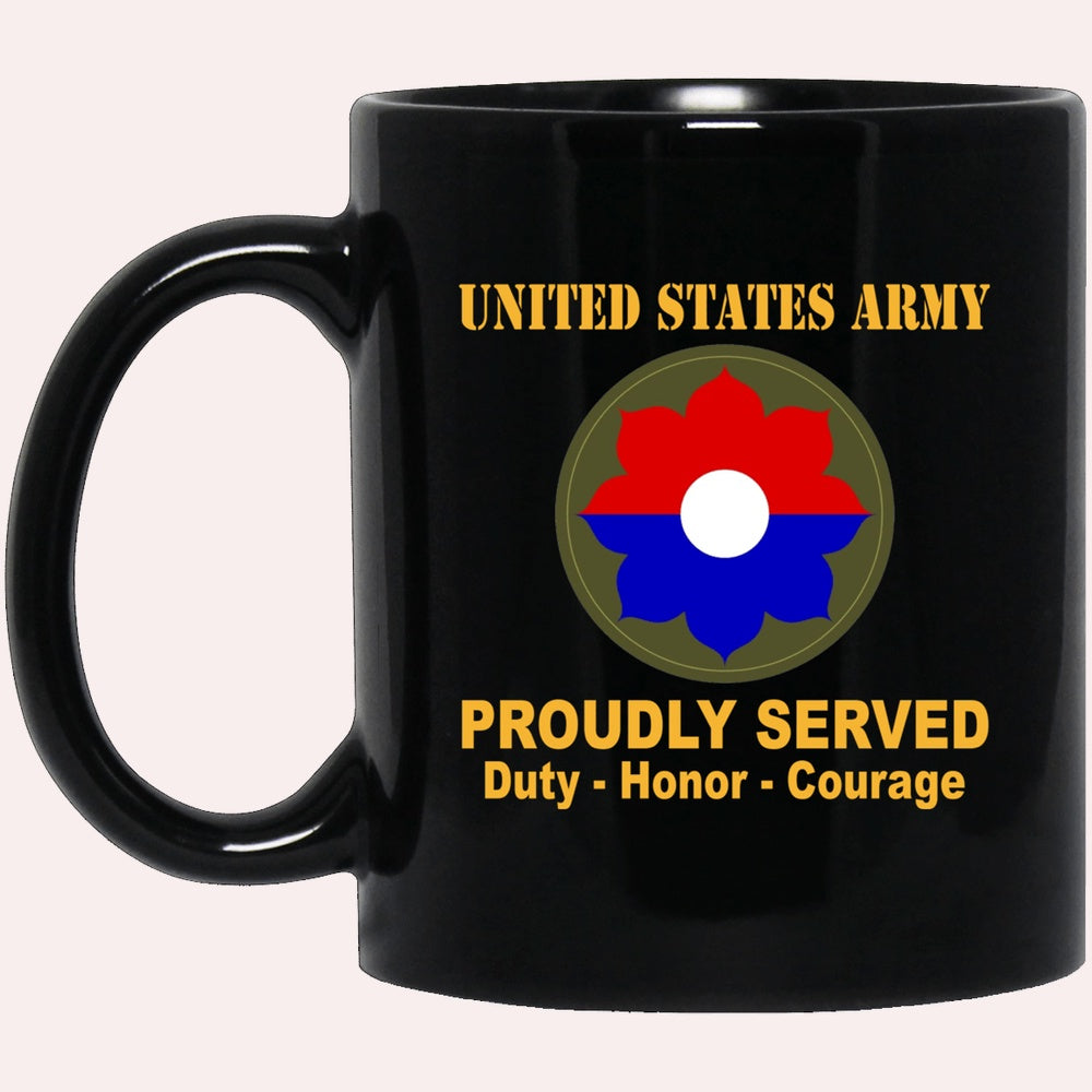 Us Army Mug, Veterans Mug, US Army 9th Infantry Division Black Mug, Us Army Coffee Mug, Military Coffee Mugs