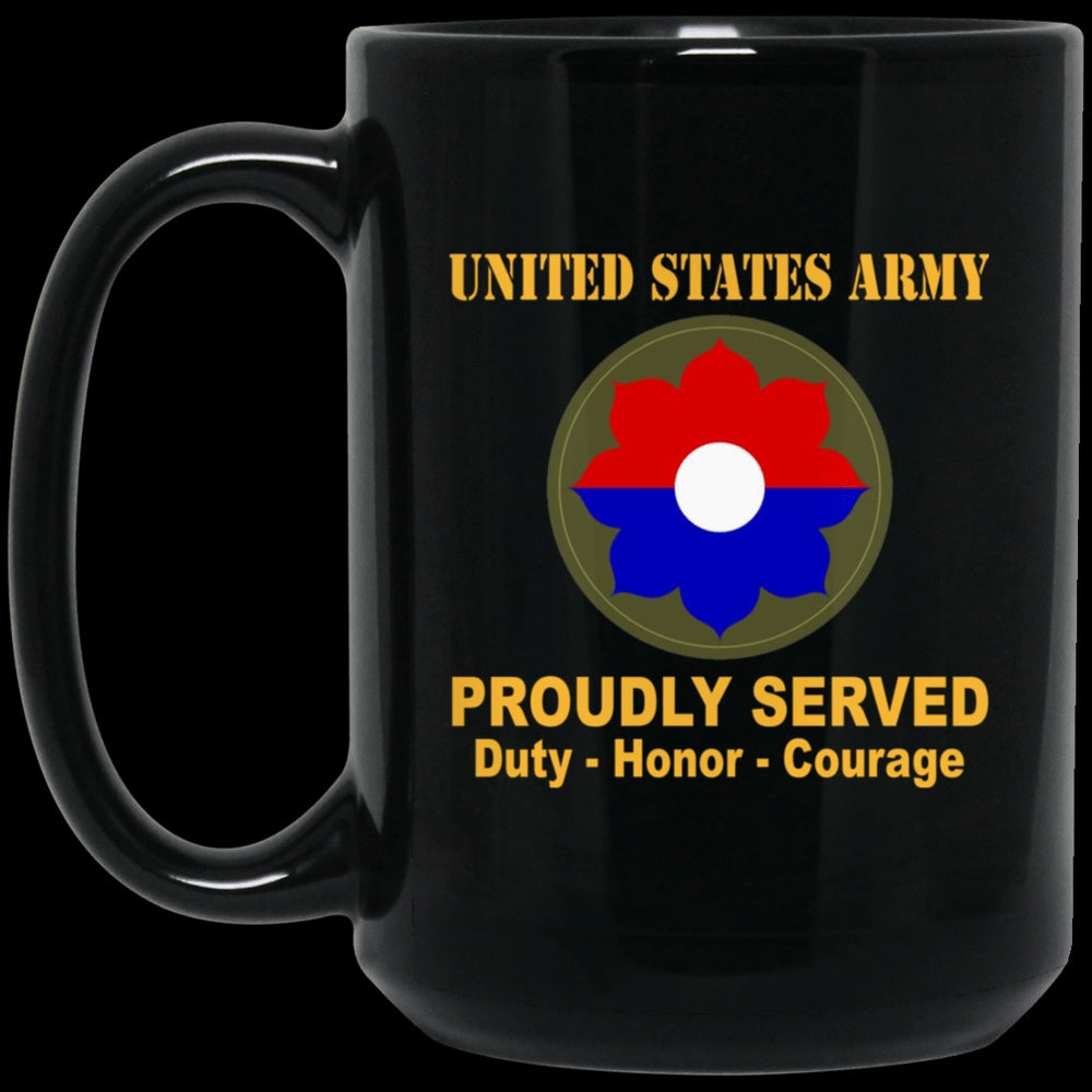 Us Army Mug, Veterans Mug, US Army 9th Infantry Division Black Mug, Us Army Coffee Mug, Military Coffee Mugs