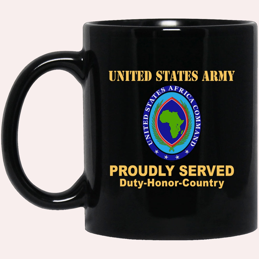 Us Army Mug, Veterans Mug, US Army AFRICA COMMAND Black Mug, Us Army Coffee Mug, Military Coffee Mugs