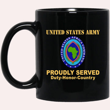Us Army Mug, Veterans Mug, US Army AFRICA COMMAND Black Mug, Us Army Coffee Mug, Military Coffee Mugs