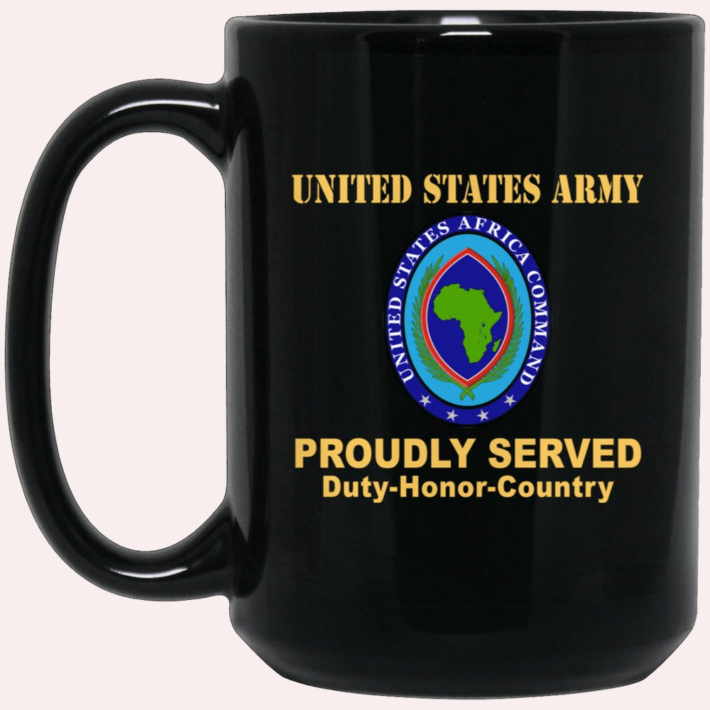 Us Army Mug, Veterans Mug, US Army AFRICA COMMAND Black Mug, Us Army Coffee Mug, Military Coffee Mugs