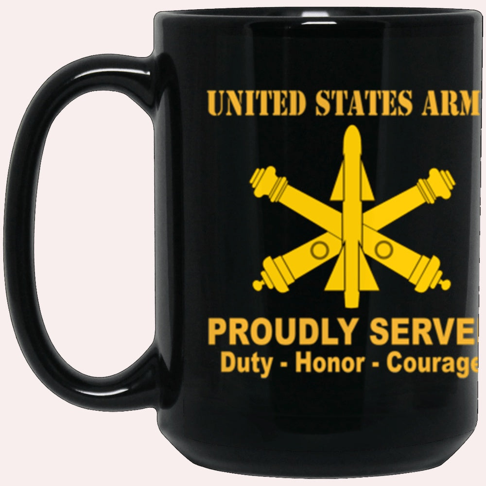 Us Army Mug, Veterans Mug, US Army Air Defense Artillery Proudly Served Core Values Black Mug, Us Army Coffee Mug, Military Coffee Mugs