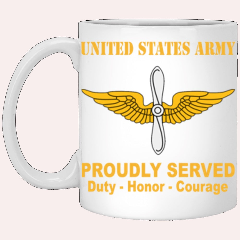 Us Army Mug, Veterans Mug, US Army Aviation Proudly Served Core Values White Mug, Us Army Coffee Mug, Military Coffee Mugs