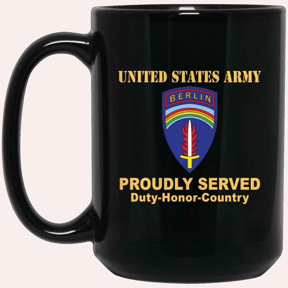 Us Army Mug, Veterans Mug, US Army BERLIN COMMAND Black Mug, Us Army Coffee Mug, Military Coffee Mugs