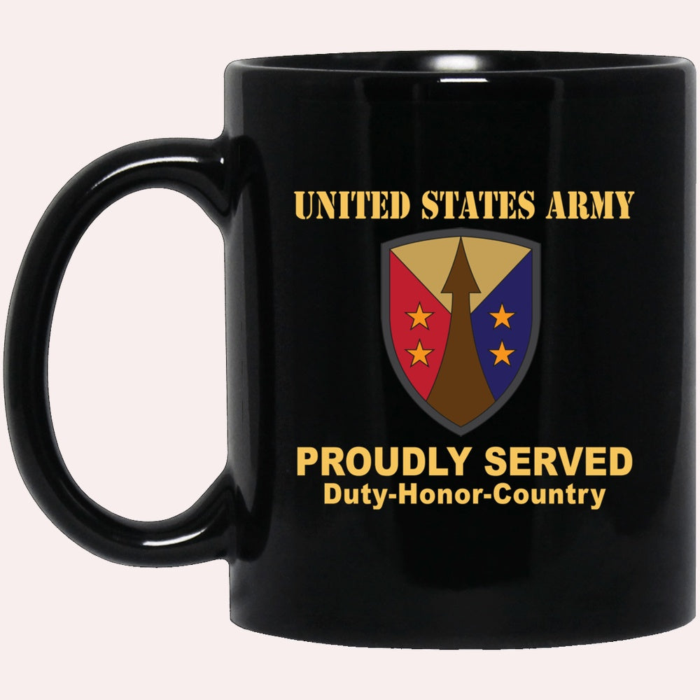 Us Army Mug, Veterans Mug, US Army CSIB ARMY RESERVE SUSTAINMENT COMMAND Black Mug, Us Army Coffee Mug, Military Coffee Mugs