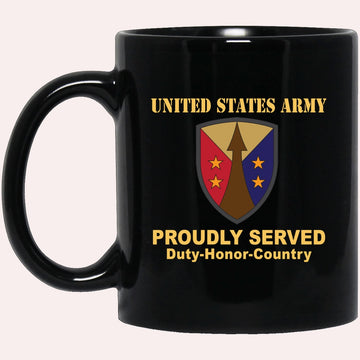 Us Army Mug, Veterans Mug, US Army CSIB ARMY RESERVE SUSTAINMENT COMMAND Black Mug, Us Army Coffee Mug, Military Coffee Mugs