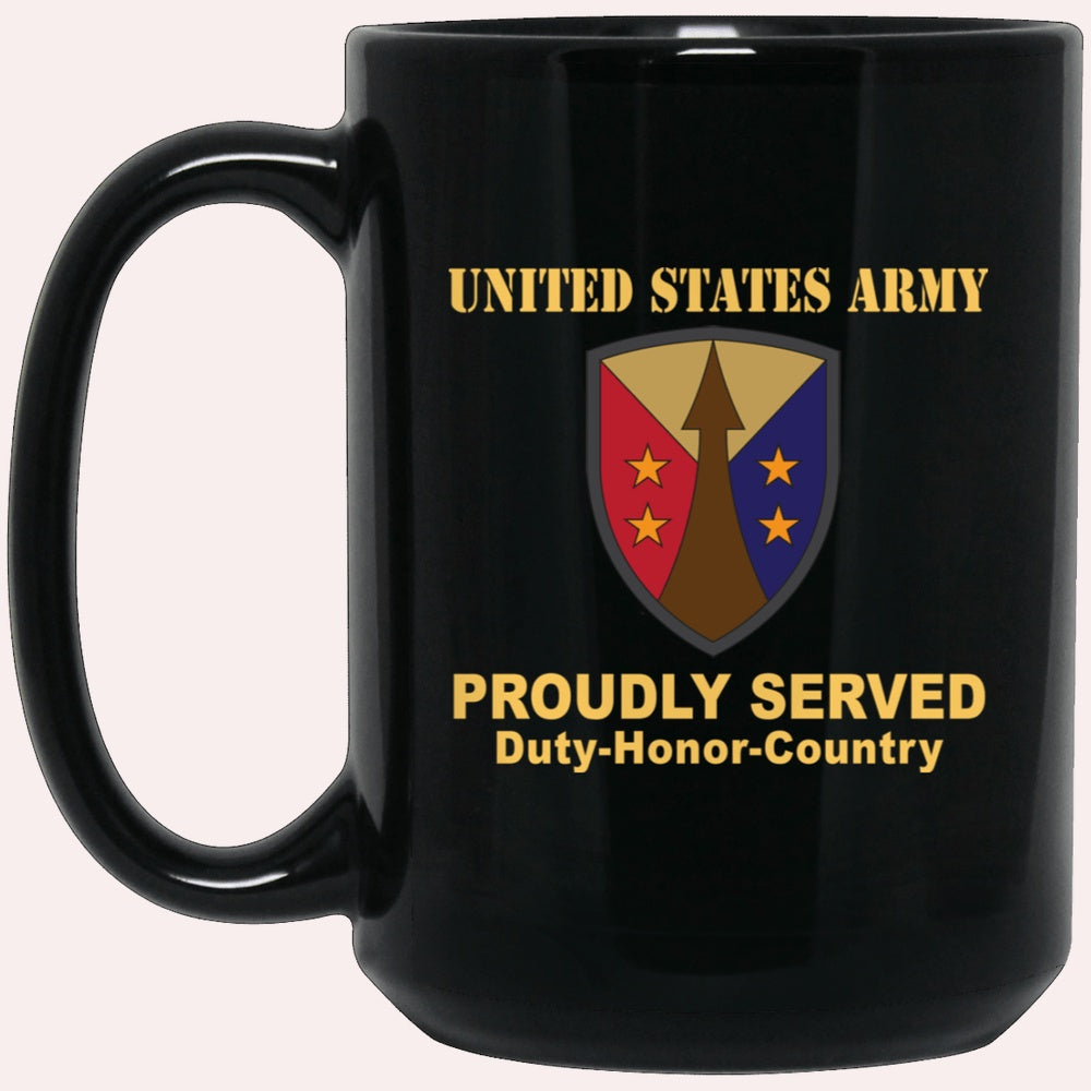 Us Army Mug, Veterans Mug, US Army CSIB ARMY RESERVE SUSTAINMENT COMMAND Black Mug, Us Army Coffee Mug, Military Coffee Mugs