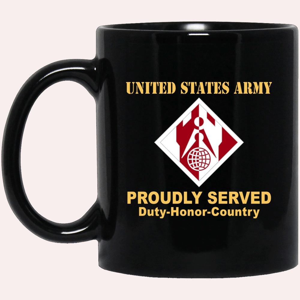 Us Army Mug, Veterans Mug, US Army CSIB CORPS OF ENGINEER Black Mug, Us Army Coffee Mug, Military Coffee Mugs