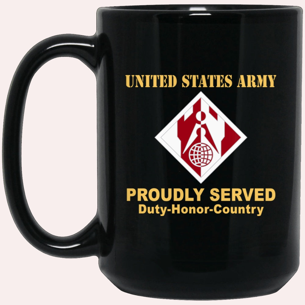 Us Army Mug, Veterans Mug, US Army CSIB CORPS OF ENGINEER Black Mug, Us Army Coffee Mug, Military Coffee Mugs