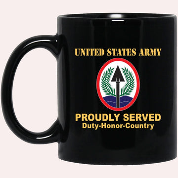 Us Army Mug, Veterans Mug, US Army CSIB ELEMENT MULTI NATIONAL CORPS IRAQ Black Mug, Us Army Coffee Mug, Military Coffee Mugs