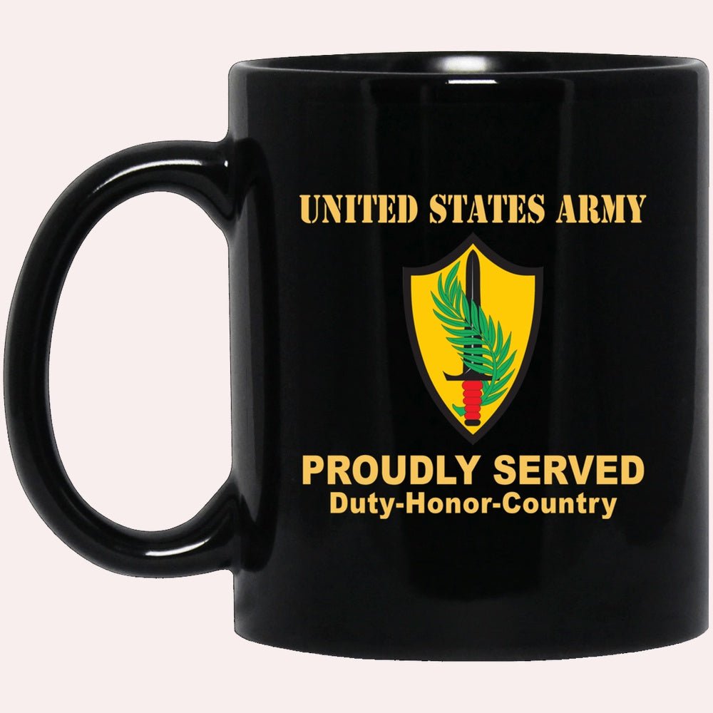 Us Army Mug, Veterans Mug, US Army CSIB ELEMENT UNITED STATES CENTRAL COMMAND Black Mug