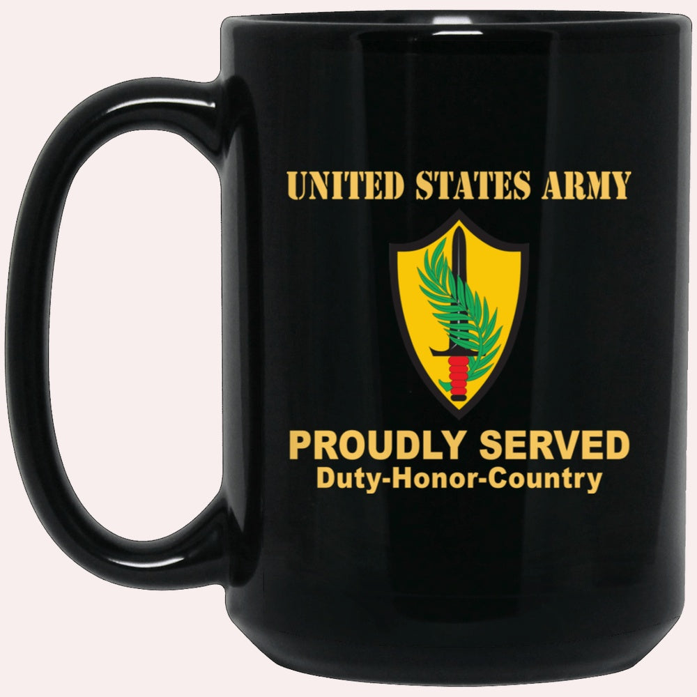 Us Army Mug, Veterans Mug, US Army CSIB ELEMENT UNITED STATES CENTRAL COMMAND Black Mug
