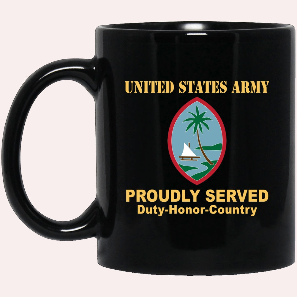 Us Army Mug, Veterans Mug, US Army CSIB GUAM ARMY NATIONAL GUARD ELEMENT JOINT FORCE HEADQUARTERS Black Mug