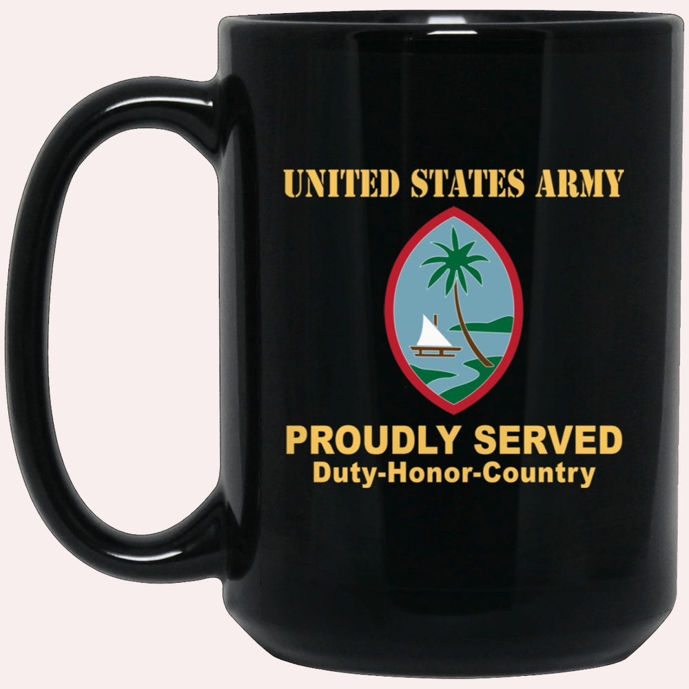 Us Army Mug, Veterans Mug, US Army CSIB GUAM ARMY NATIONAL GUARD ELEMENT JOINT FORCE HEADQUARTERS Black Mug