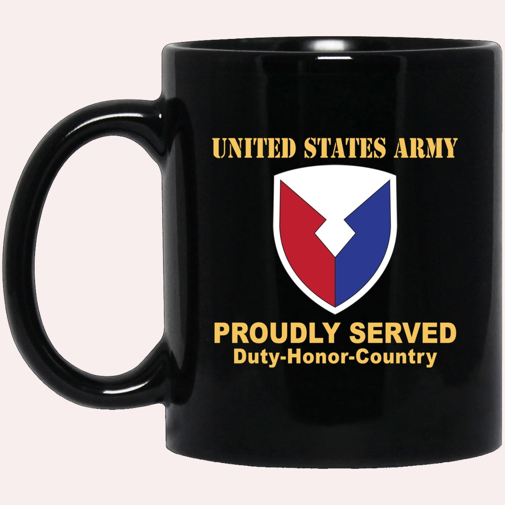 Us Army Mug, Veterans Mug, US Army CSIB MATERIEL COMMAND Black Mug, Us Army Coffee Mug, Military Coffee Mugs