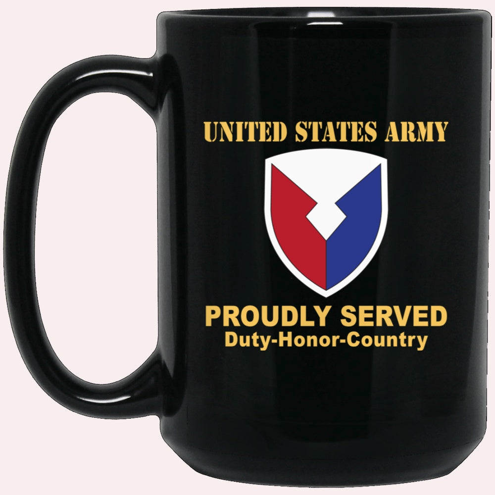 Us Army Mug, Veterans Mug, US Army CSIB MATERIEL COMMAND Black Mug, Us Army Coffee Mug, Military Coffee Mugs