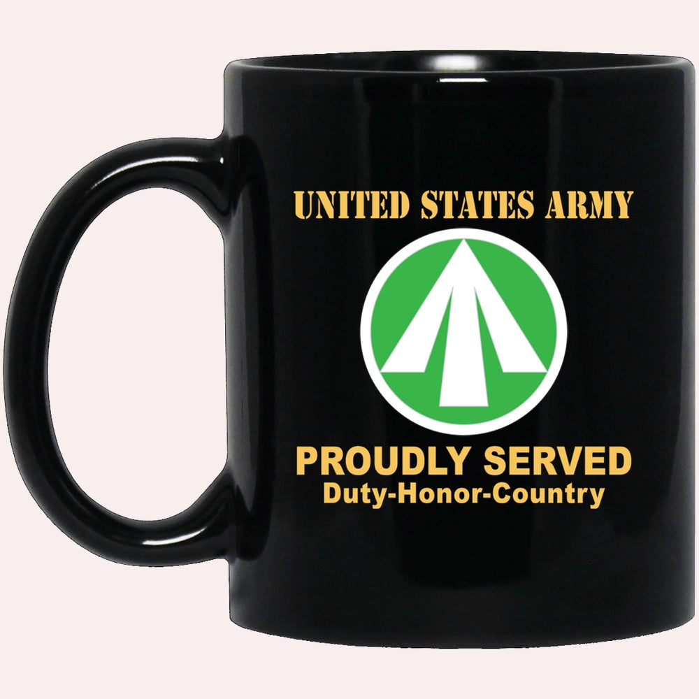 Us Army Mug, Veterans Mug, US Army CSIB MILITARY SURFACE DEPLOYMENT AND DISTRIBUTION COMMAND Black Mug