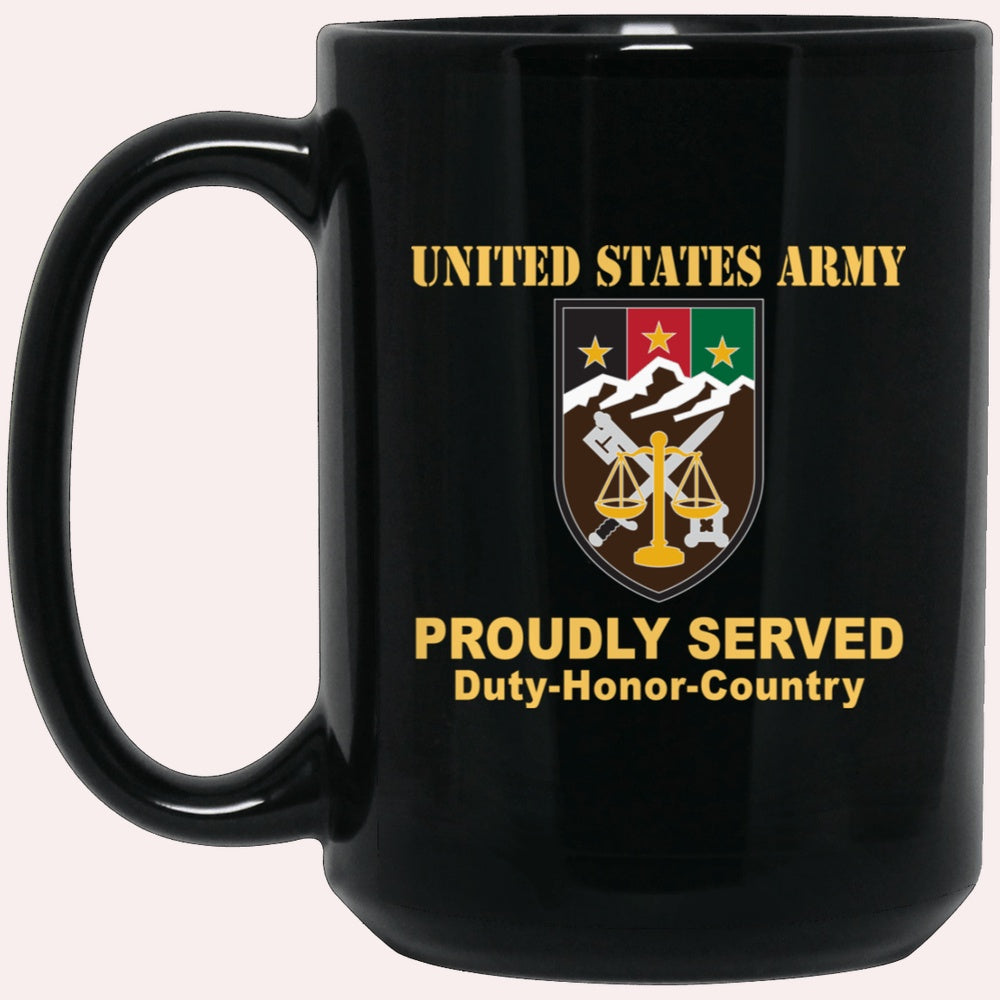 Us Army Mug, Veterans Mug, US Army CSIB UNITED STATES ARMY ELEMENT COMBINED JOINT INTERAGENCY TASK FORCE 435 Black Mug